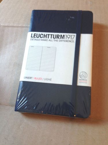 LEUCHTTURM RULED NOTEBOOK 9x14cm Black Hardcover