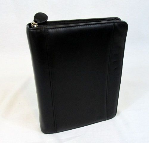 Franklin Covey Classic black zippered planner binder 1/14&#034;, 7 ring