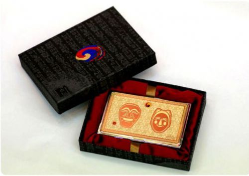 Korean metal business card case organizer wallet business card holder gift