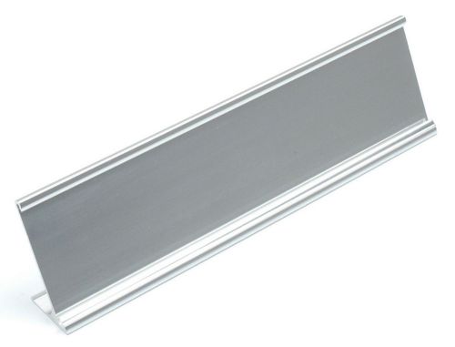TOP SElling SILVER Shaded Office Desk Name Plate Holder 2&#034; x 8&#034; size