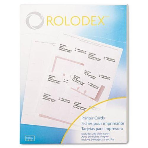 NEW Rolodex Printable Business Cards for Rotary Business Card File 240 (67620)