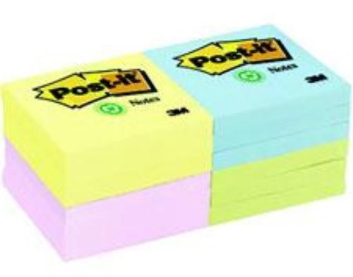 Post-it Notes 3&#039;&#039; x 3&#039;&#039; 12 Count Spring Green Lavender Carnation Pink Yellow