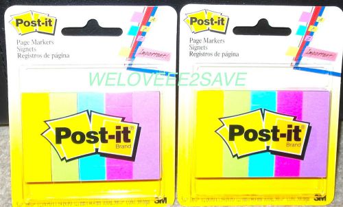 3M POST-IT PAGE MARKERS (1000 MARKERS), ASSORTED COLORS, *NEW*