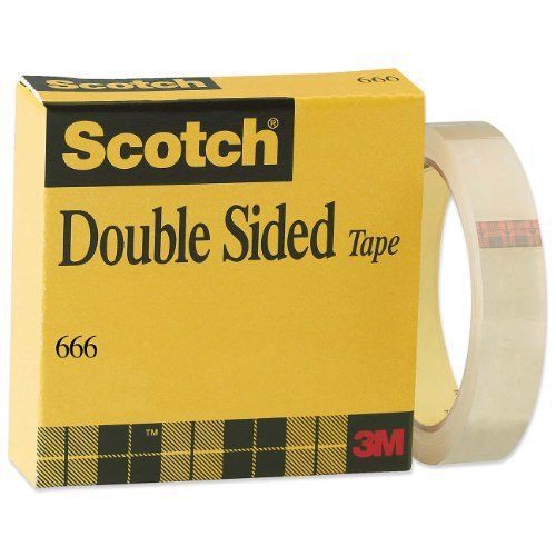 Scotch double-coated tape with liner - 1&#034; width x 36 yd length - 3&#034; (6661x1296) for sale