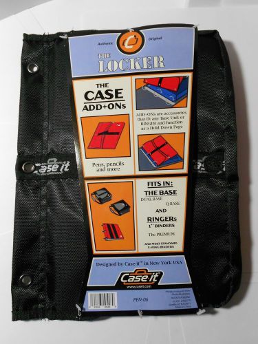 Case-it the locker the case add+ons for pens/pencils- model pen-06- black- new! for sale