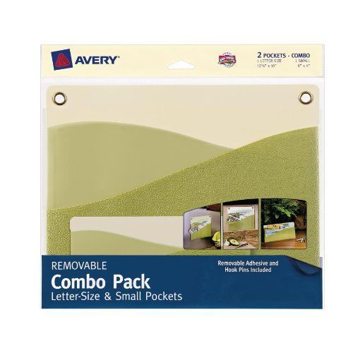 Avery Removable Adhesive Wall Pocket Combo Pack - Wall Mountable - 2 (40217)