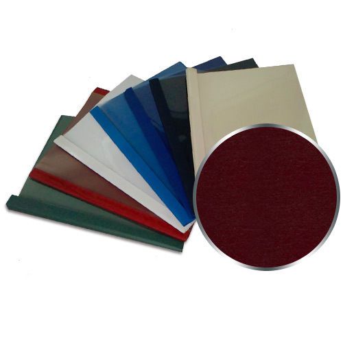 1&#034; LeatherFlex Maroon Clear Front Thermal Binding Covers - 100pk Free Shipping