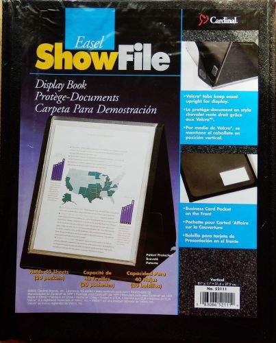 Easel Show File Display Book-Vertical-Letter Size - Holds 40 Sheets (20 Pockets)