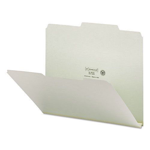 Recycled folder, one inch expansion, 2/5 top tab, letter, gray green, 25/box for sale