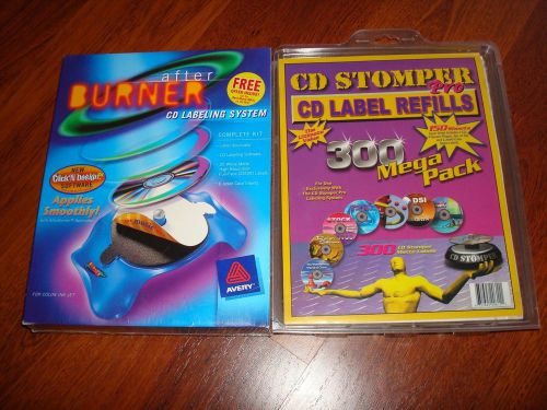 Burner CD Labeling System + CD Label Refills 150 sheets - NEW