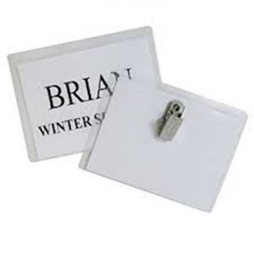 Name Badge Holders Clip On Style 4&#034; x 3&#034; Legacy Brand Box of 50