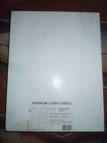 Matches Avery 5163 White Shipping Premium Laser Labels 99 Sheets 4X2&#034; Adhesive