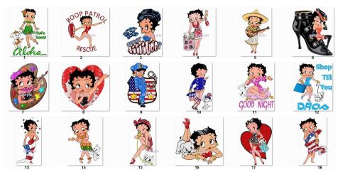 30 return address labels &amp; 30 square stickers betty boop buy3 get1 free (m7) for sale