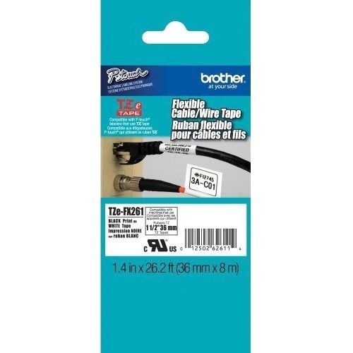 BROTHER INT L (SUPPLIES) TZEFX261  1.5IN BLACK ON WHITE