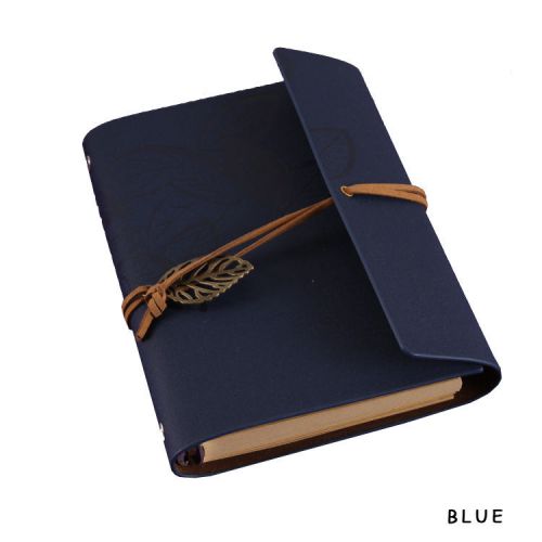 FE Faux Leather Notebook-A6 CaseBound Diary Journals Book Stationery Blue