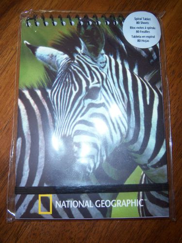 NEW National Geographic ZEBRA Spiral Tablet 80 sheets CHRISTMAS STOCKING GIFT !!