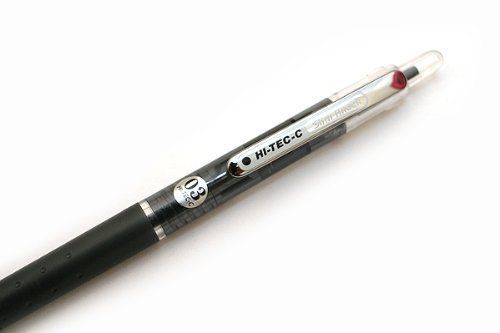 Pilot Hi-Tec-C Slim Knock Rollerball Gel Ink Pen 0.3 mm Black
