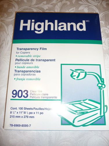 Box of Highland Transparency Film for Copiers, 8 1/2X11&#034; Just over 100 sheets