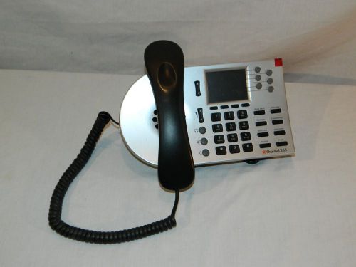 Lot of (5) shoretel ip265 model s36 silver voip business phones~handsets &amp; bases for sale