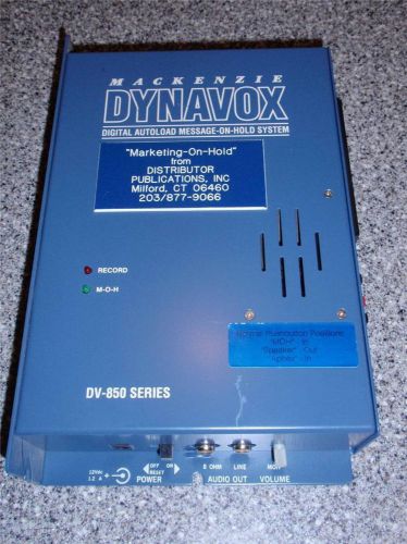 Message on hold system by mackenzie dynavox  dv-850 cassette for sale