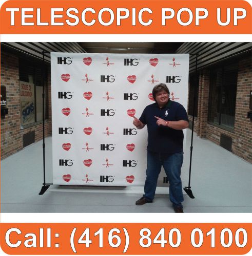 2 units trade show telescopic pop up booth banner stand for sale