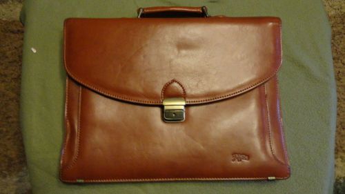 new brown Leather Briefcase ramus