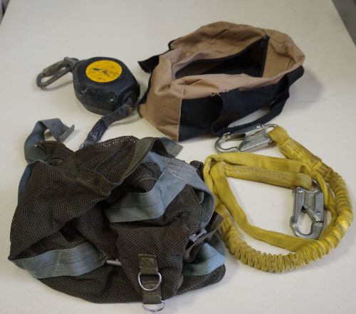 Used spinks ind. safety harness, fall protection retracting line -  (a1449) for sale