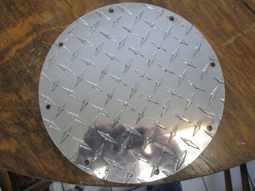10.5 inch Diam.  Diamondplate Aluminum Round Cover