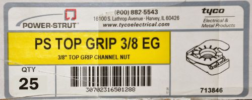 Power-Strut PS-TG-3/8-EG Top Grip NUT - BOX OF 25 (NEW)