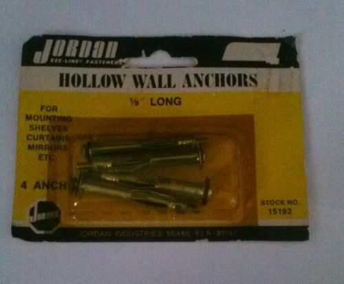 Jordan Hollow Wall Anchors 1.8  - 5/8 &#034; (4 anchors) Gold bulldog hardware