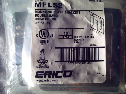 Twenty Erico Caddy MPLS2 Double Gang Mounting Bracket for Low Voltage MIB