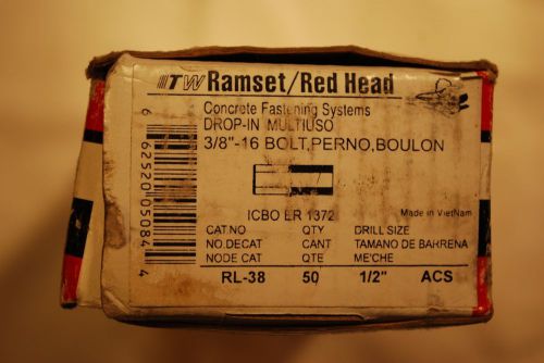 Ramset Red Concrete Fasteners 3/8 Lot of 43