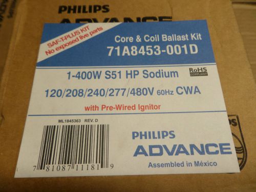 Advance71A8453 core and coil ballast 400 W high pressure sodium