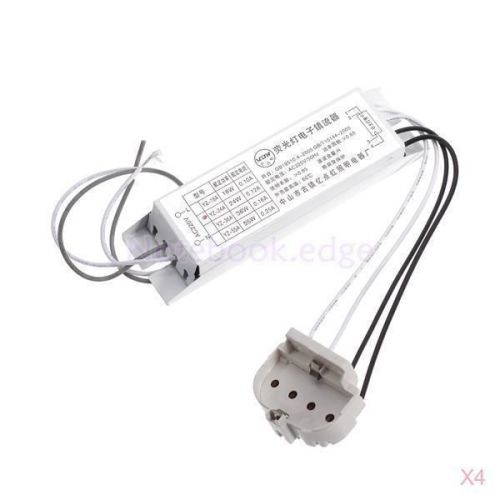 4x fluorescent lamps electronic ballast with lamp socket 24w output hi-q #04522 for sale