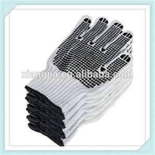 Work Gloves PVC Black Dotted