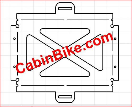 Aux Battery tray .dxf format FILE for cabin bike (enclosed motorcycle)