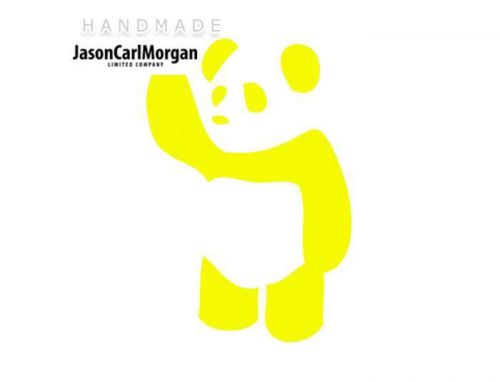 JCM® Iron On Applique Decal, Waving Panda Neon Yellow