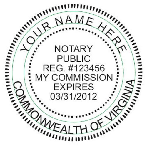 For VIRGINIA NEW Round Self-Inking NOTARY SEAL RUBBER STAMP