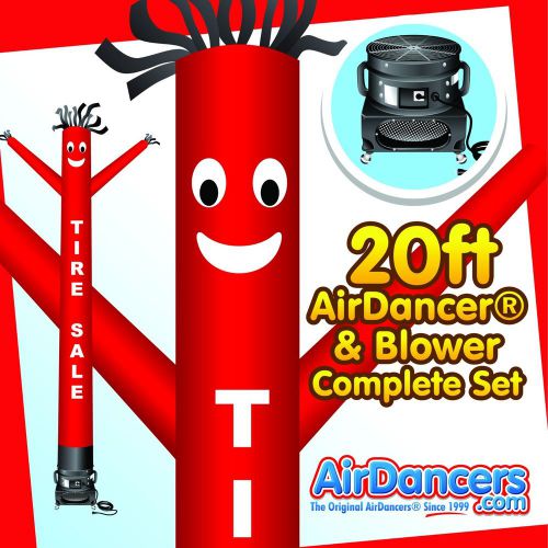 Red tire sale airdancer?® &amp; blower 20ft inflatable tube man air dancer set for sale