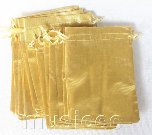 20 piece 5&#034;X7&#034; yellow cloth thick Jewelry Pouch bags Gift packing T938A36
