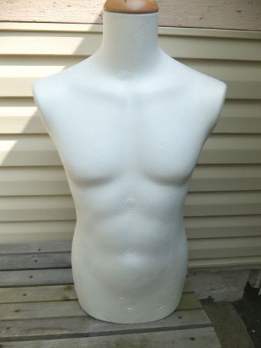 Unused euro-torso male mannequin torso visual styrofoam display torso-halloween? for sale