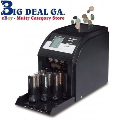 Commercial Electronic 4 Row Digital Coin Sorter Change Counter NEW Fast Sort