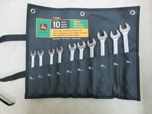 John deere 10-piece metric satin-finish combination wrench set - ty19922 for sale