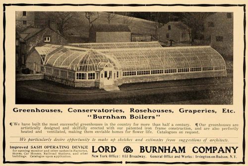1905 Ad Sash Operating Device Lord Burnham Greenhouse Architecture ARC3
