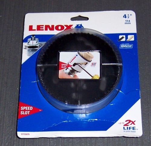 Lenox tools 1772075 4-1/2&#034; bi-metal speed slot hole saw for sale