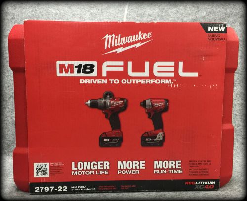 Milwaukee 2797-22 M18 FUEL LITHIUM-ION 2-Tool Combo Drill/Driver &amp; Impact Ex Bat