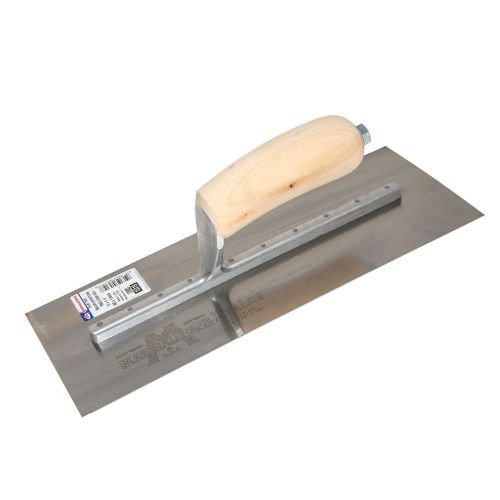 Marshalltown 11&#034; x 4-1/2&#034; stainless steel curved trowel w/ wood handle 12ss for sale