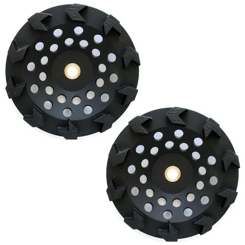 2pk 7” premium arrow segment diamond cup wheel for angle floor grinders for sale