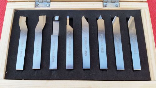 8pc HSS Lathe Turning Tool Set Form Tools 10mm Shank Metal Turning Boxford CNC