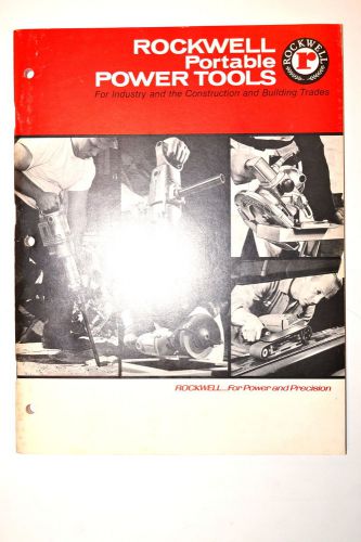 1963 ROCKWELL PORTABLE POWER TOOLS CATALOG PC-1502 RR325 saw sander drill router